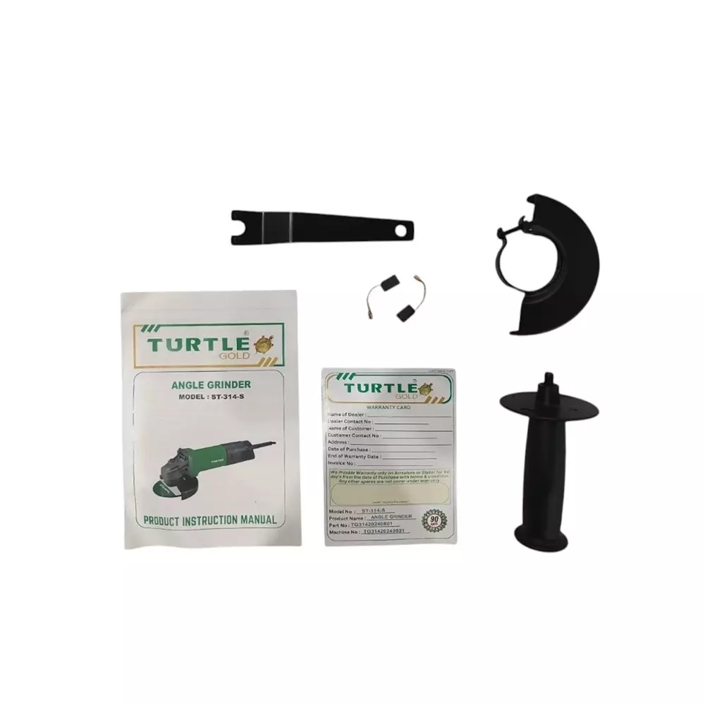 Turtle Gold Angle Grinder Back Switch 1020 W 100 mm (4 inch), ST 314S (Without Cutting Wheel)