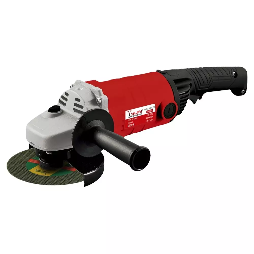 YURI Angle Grinder 1500 W 125 mm Wheel Size, YR-AG1005 (Without Blade)