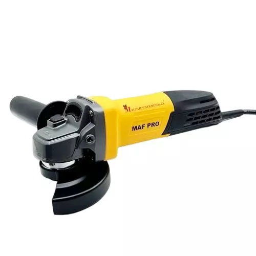 Malfah Enterprises 1050 W Angle Grinder With Back Switch 101.6 mm (4 inch) Wheel Size 11,000 RPM Corded Electric Metal, Plastic, MAF Pro