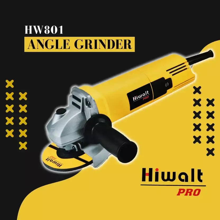 Hiwalt Angle Grinder 850 W, 11000 RPM and 100 mm Blade Size, HW-801 (Without Blade)