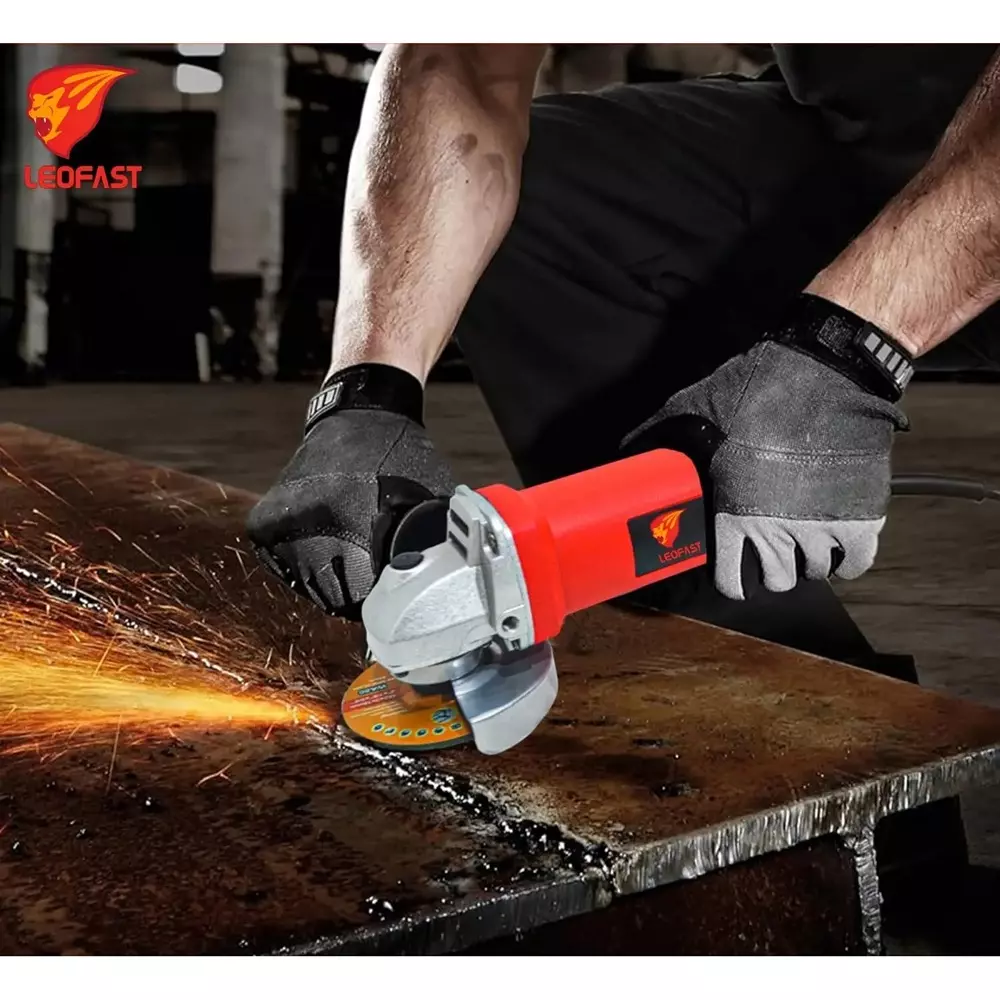 LEOFAST Angle Grinder 100 mm Wheel Size 11000 RPM Red, LFT-1302