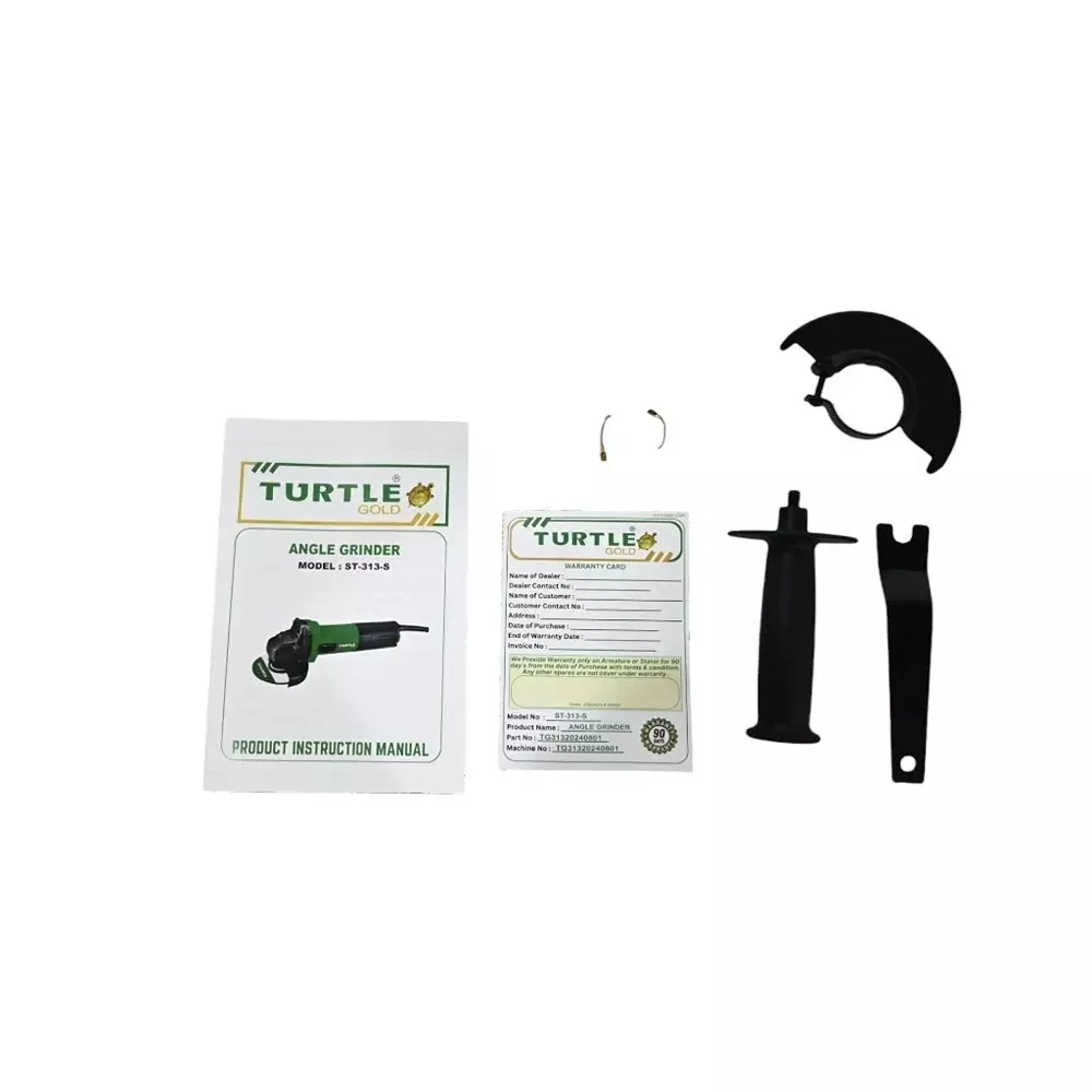 Turtle Gold Angle Grinder Side Switch 860 W 100 mm (4 inch), ST 313S (Without Cutting Wheel)