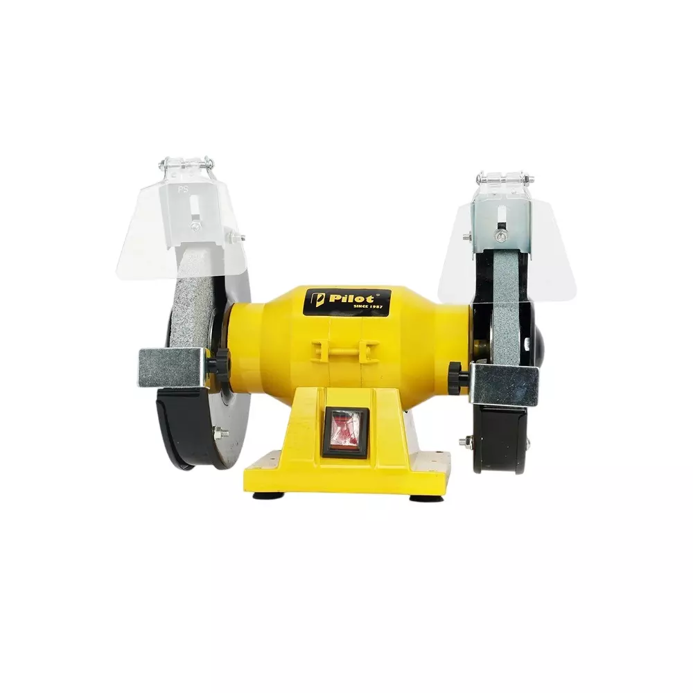 Pilot 200 W Bench Grinder with 2950 RPM No Load Speed and 6 inch (150 mm) Wheel Size, PL-BG150 (Without Grinding Wheel)