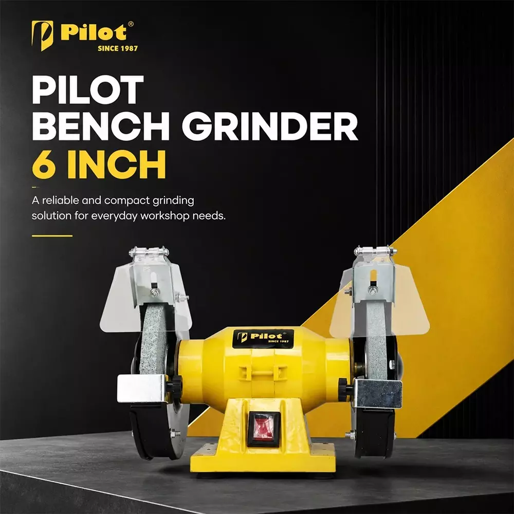 pilot-200-w-bench-grinder-with-2950-rpm-no-load-speed-and-6-inch-150-mm-wheel-size-pl-bg150-without-grinding-wheel