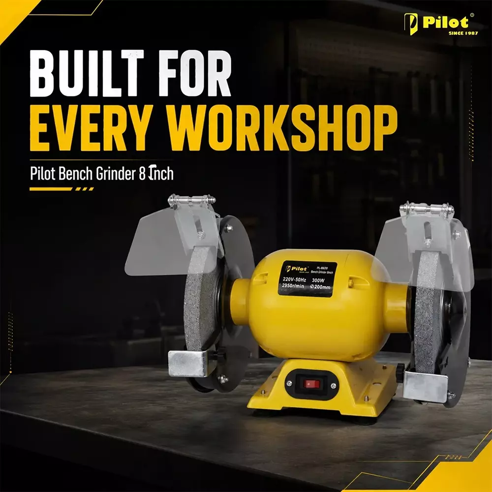 pilot-300-w-bench-grinder-with-2950-rpm-no-load-speed-and-8-inch-200-mm-wheel-size-pl-bg200-without-grinding-wheel