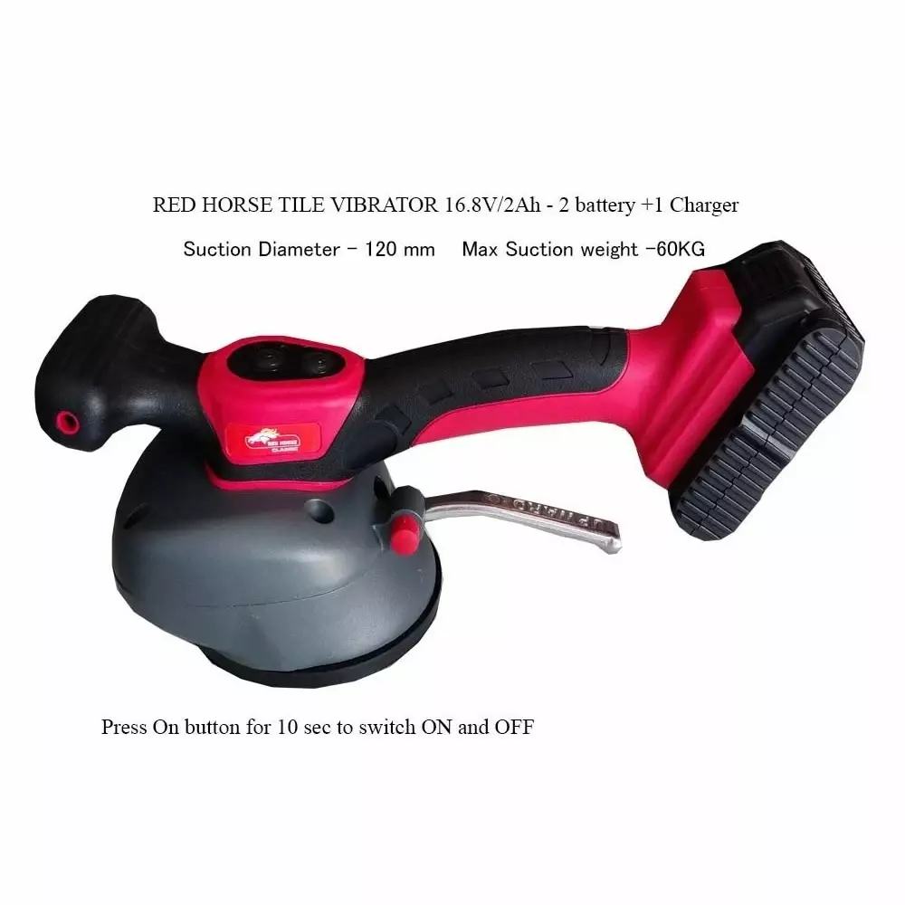 red-horse-168-v-cordless-tile-vibrator-machine-60-kg-lifting-capacity-and-120-mm-suction-diameter-rhc-487-with-battery-charger