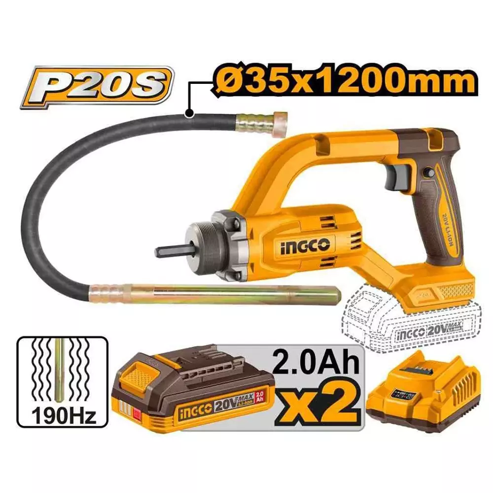 ingco-cordless-concrete-vibrator-2500-rpm-speed-190-hz-vibration-frequency-20-ah-battery-capacity-ccvli2025021