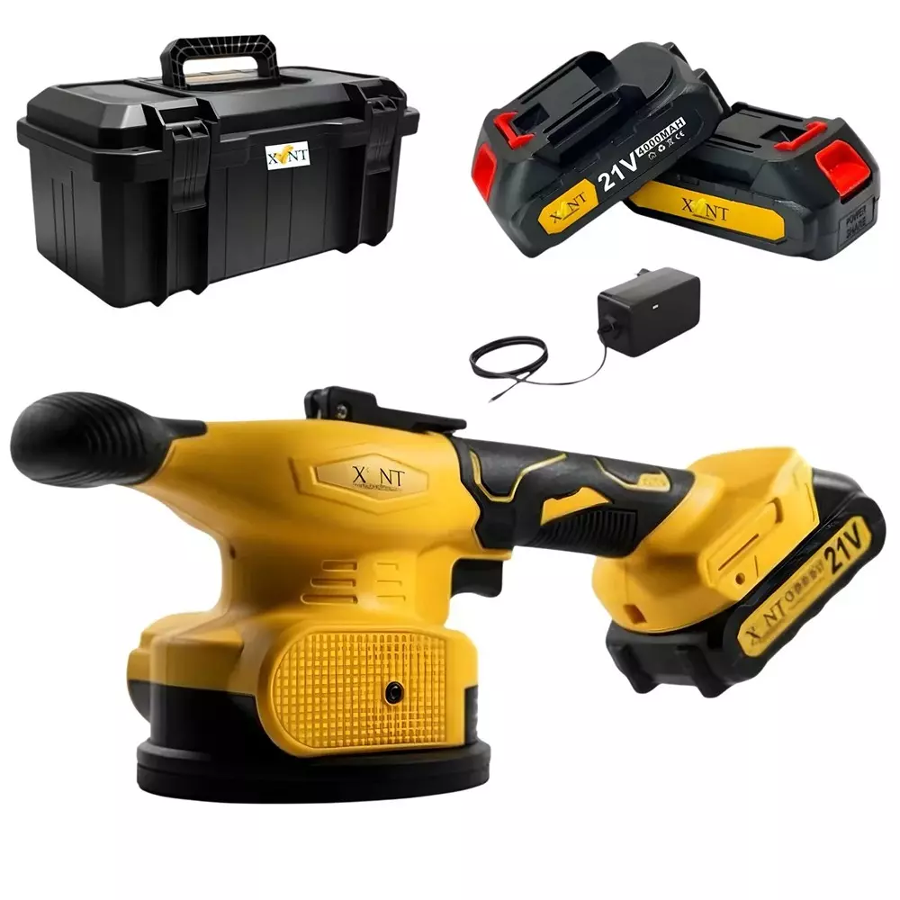 XLNT 21 V Cordless Tile Vibrator 12000 RPM No Load Speed Suitable for Tiles, Wall Tiles, Marble Slab, Wooden Floor, XTCTV205 (With Battery & Charger)