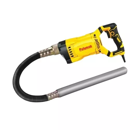 Polymak 1100 W Concrete Vibrator with 3 m Needle, 4200 RPM No Load Speed and Anti Vibration Technology, PMCV3MPro