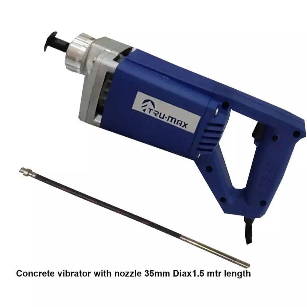 trumax-600-w-concrete-vibrator-semi-automatic-1-phase-and-1300-rpm-no-load-speed-mx-1166-with-vibrator-needle