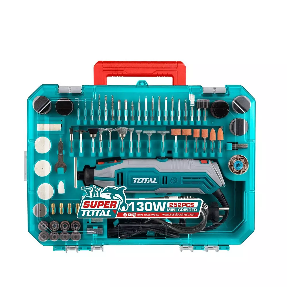 Total Mini Grinder 130 W Variable Speed Control 10000-35000 rpm, TG5133261 (1 Kit)