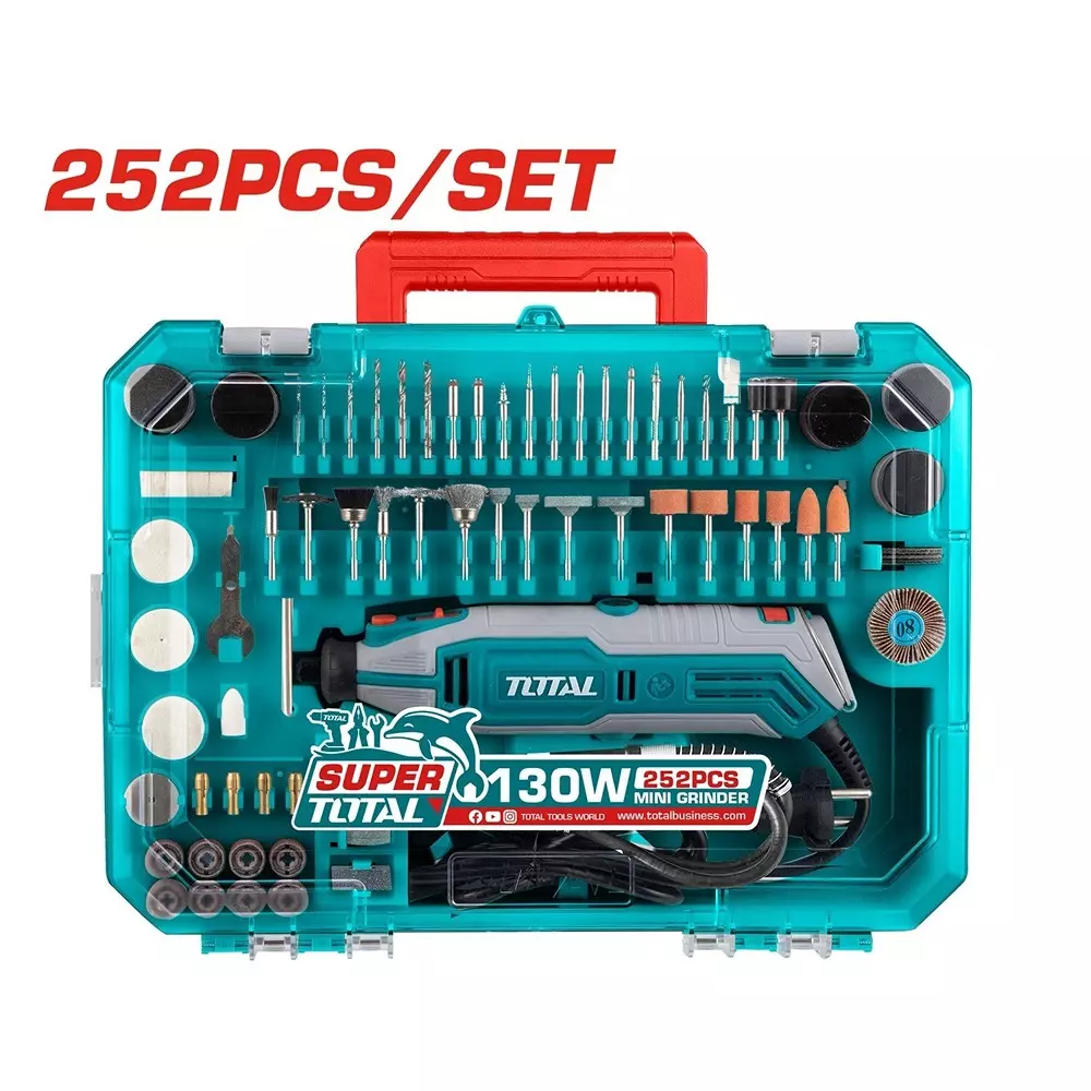 Total Mini Grinder 130 W Variable Speed Control 10000-35000 rpm, TG5133261 (1 Kit)