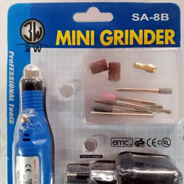 3W 62 Pcs Die Mini Grinder Kit Blue 1500 mAh Battery Capacity 18000 rpm Speed for Industrial Use, SA-8B