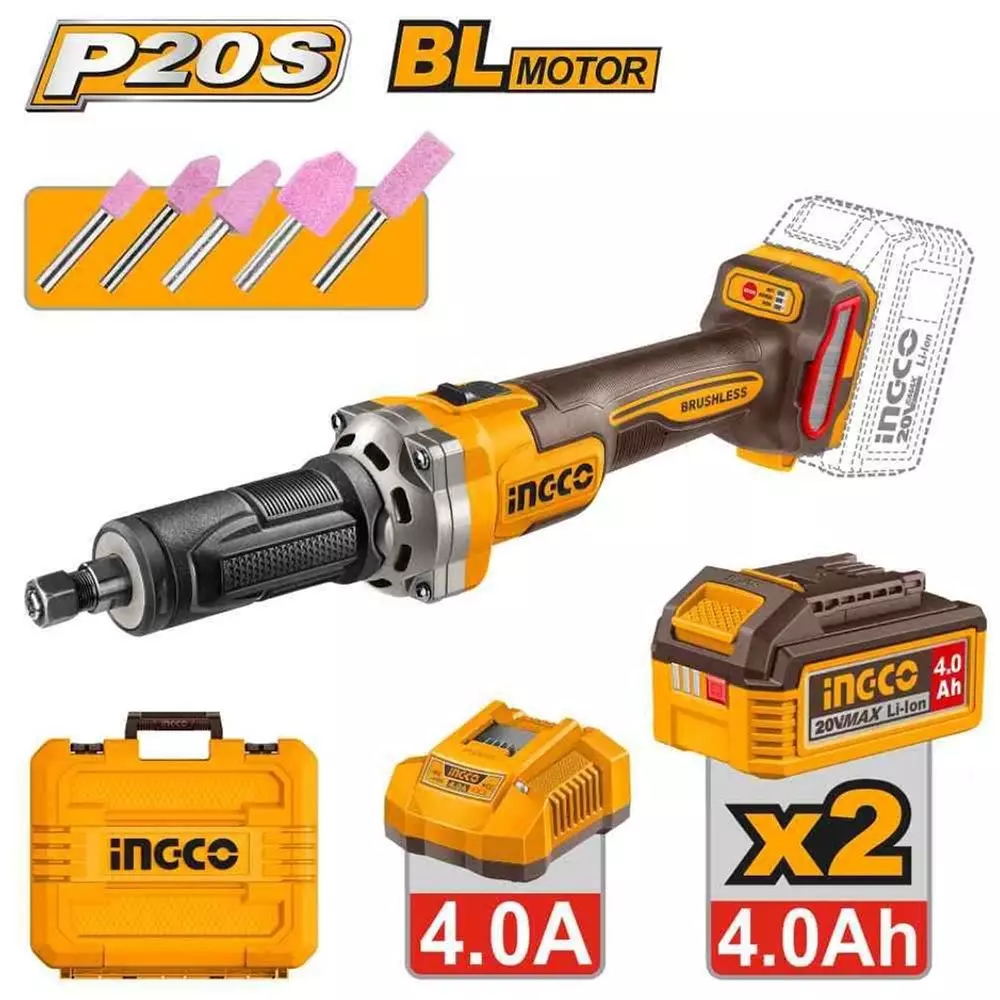 ingco-cordless-die-grinder-6-mm-14-inch-collet-size-40-ah-battery-capacity-brushless-motor-cdgli20012