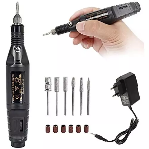 ATOZSHOP11 Drilling Polishing Electric Nail Drill Set ABS, Sanding Paper, Tungsten Steel 100-240 V AC, 50/60 Hz