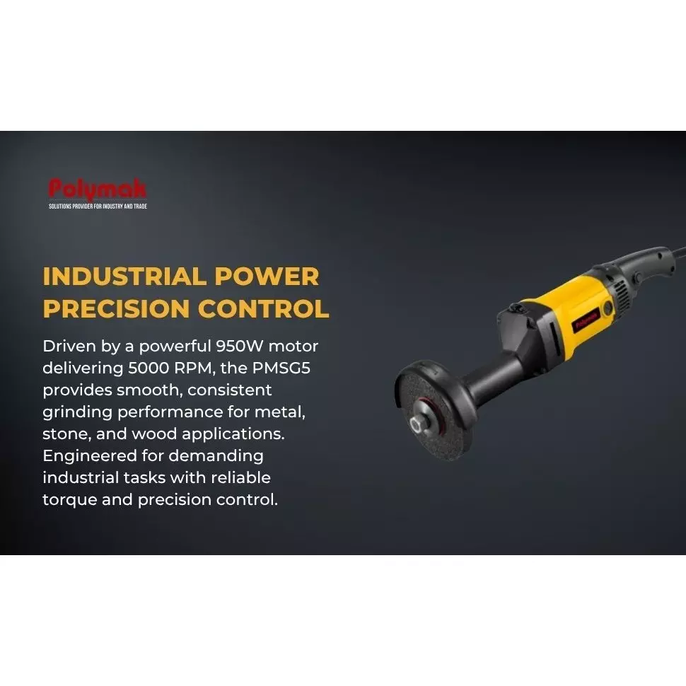 polymak-950-w-straight-grinder-with-5000-rpm-no-load-speed-and-125-mm-disc-size-pmsg5-without-grinding-wheel
