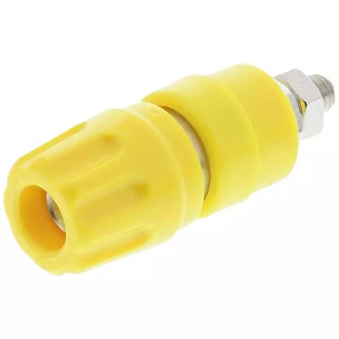 HIRSCHMANN TEST AND MEASUREMENT Binding Post 35A Yellow With Brass Contacts Nickel Plated, 930103103 (Pack of 100)