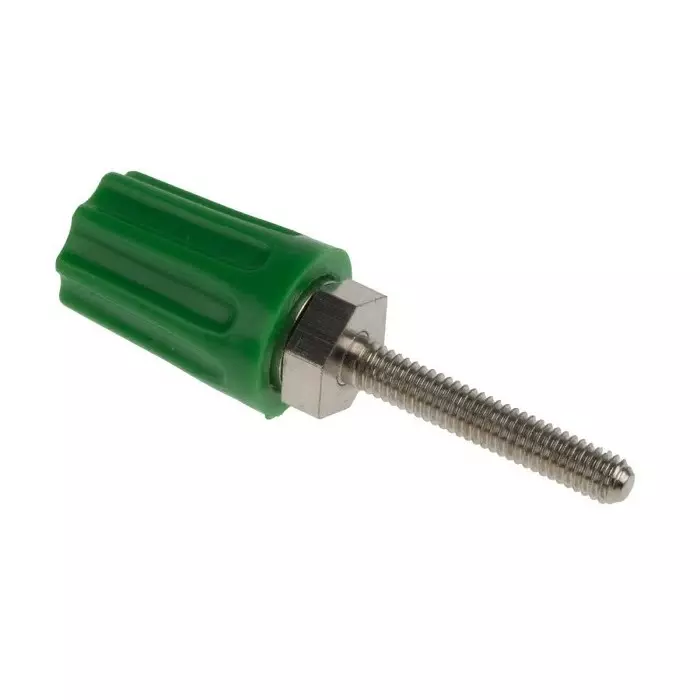 RS Pro 16A Green Binding Post With Brass Contacts and Nickel Plated (Pack of 5)