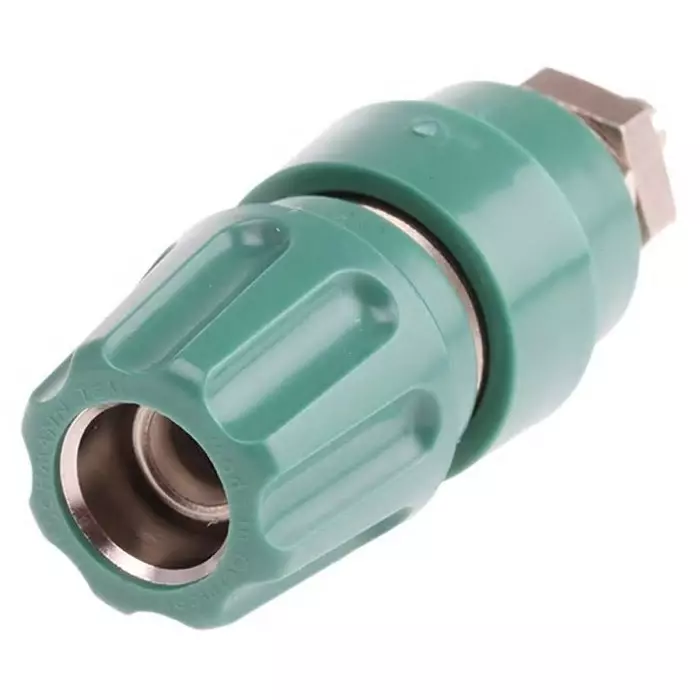 HIRSCHMANN TEST AND MEASUREMENT Binding Post 63A Green With Brass Contacts Nickel Plated, 930136104 (Pack of 100)
