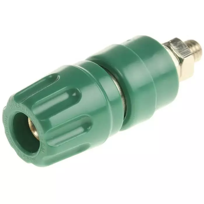 HIRSCHMANN TEST AND MEASUREMENT Binding Post 35A Green With Brass Contacts Nickel Plated, 930103104 (Pack of 100)