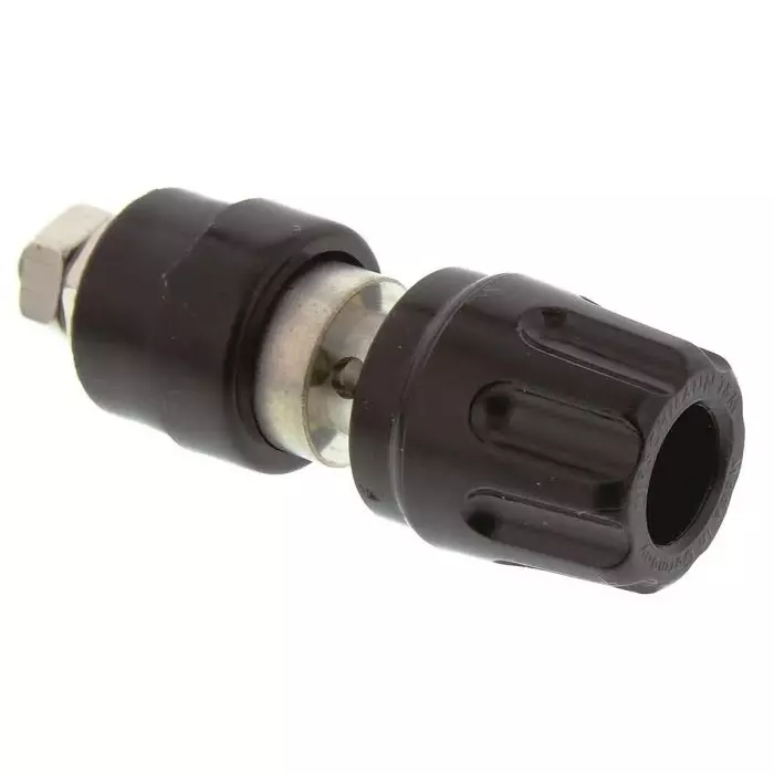 HIRSCHMANN TEST AND MEASUREMENT Binding Post 35A Black With Brass Contacts Nickel Plated, 930103100 (Pack of 100)
