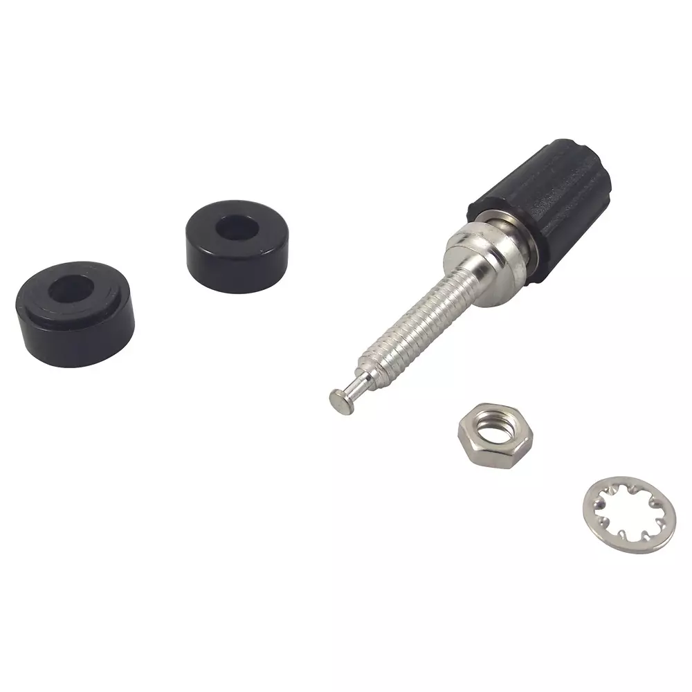 POMONA Binding Post, Turret, 15A, Black, 3760-0