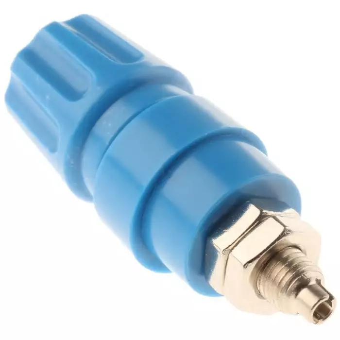 HIRSCHMANN TEST AND MEASUREMENT Binding Post 63A Blue With Brass Contacts Nickel Plated, 930136102 (Pack of 100)