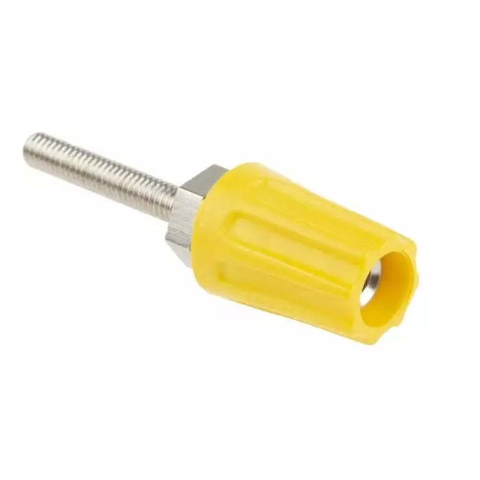 RS Pro 16A Yellow Binding Post With Brass Contacts and Nickel Plated (Pack of 5)
