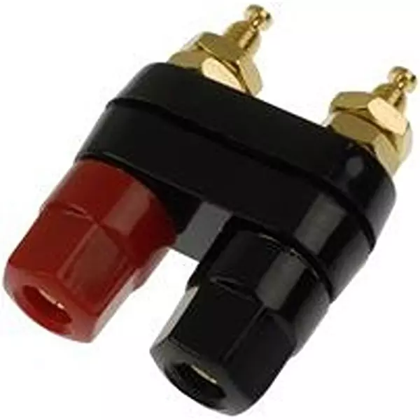KEYSTONE Binding Post, Dual, Socket, 30A, Turret, Black/Red, 4109