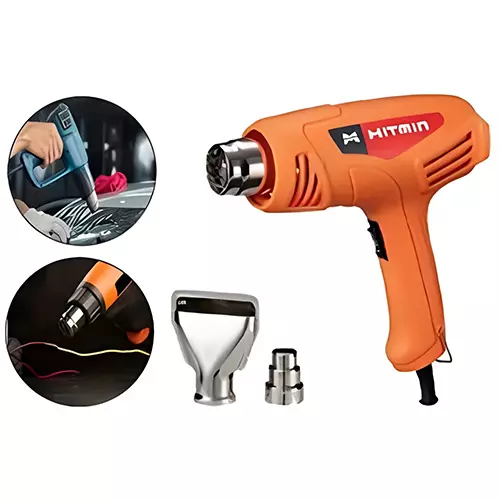 HITMIN Hot Air Gun With Nozzle 2 m Cord Length 2,000 W Power 2 Stage Switch, HMRH600AS8