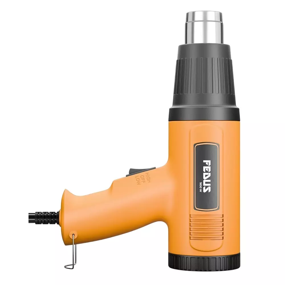 FEDUS Gun Hot Air Gun 1600 W 2 Temperature Settings 1.5 Sec Heating Speed Orange, Black
