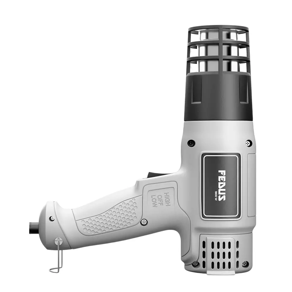 FEDUS Gun Hot Air Gun 1800 W 2 Temperature Settings 1.5 Sec Heating Speed Grey