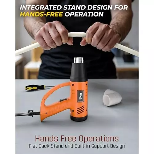 FEDUS Gun Hot Air Gun 2000 W 2 Temperature Settings 1.5 Sec Heating Speed Orange, Black