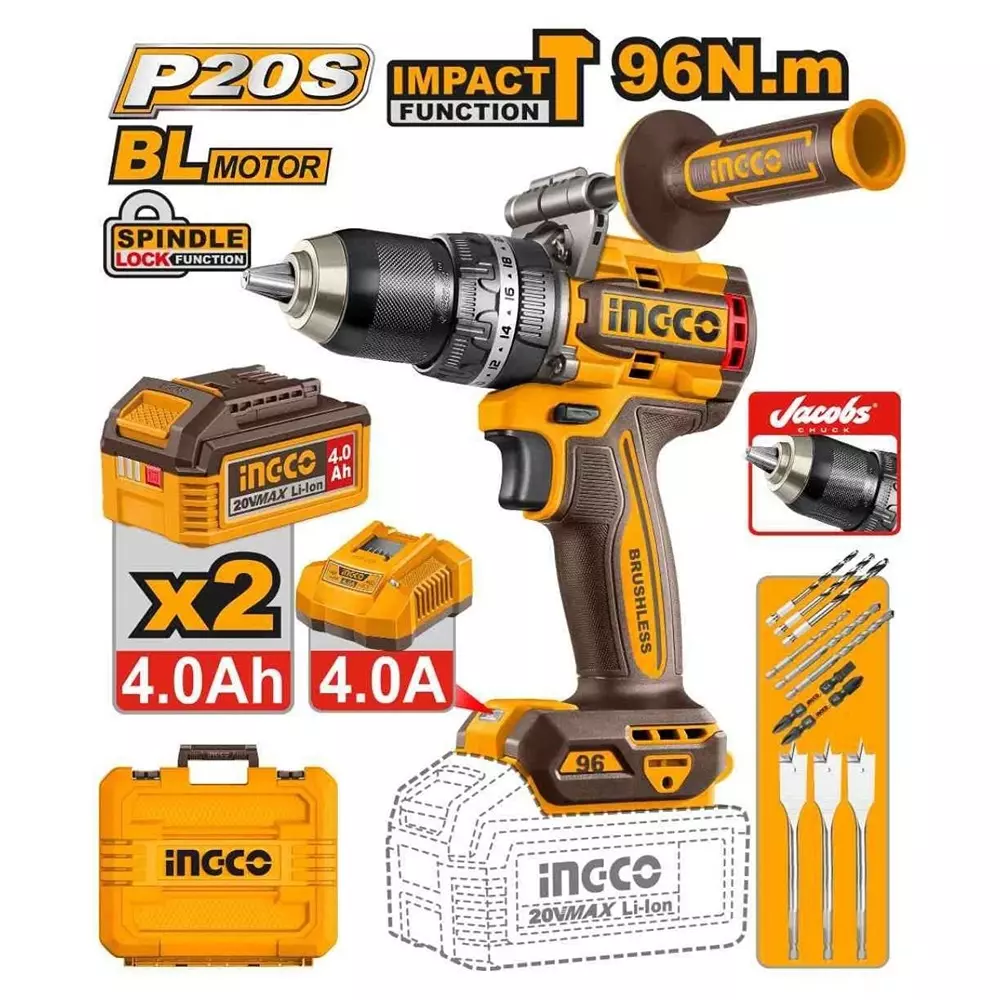 ingco-brushless-cordless-impact-drill-13-mm-chuck-size-96-nm-maximum-torque-brushless-motor-cidli209686