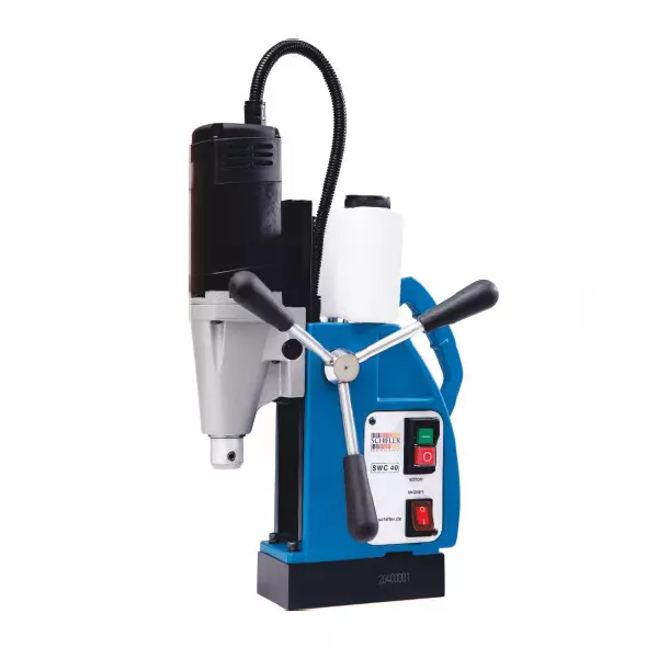 SCHIFLER Magnetic Core Drilling Machine 1150 W, 10000 N Magnet Power and 19 mm Weldon Spindle, SWC 40 (Without Drill Bit)