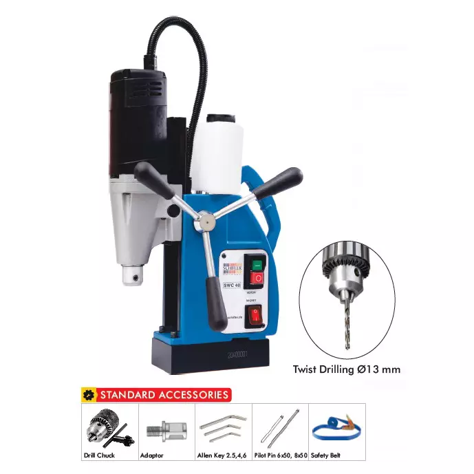 schifler-magnetic-core-drilling-machine-1150-w-10000-n-magnet-power-and-19-mm-weldon-spindle-swc-40