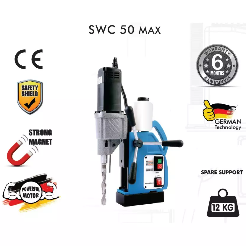 schifler-magnetic-core-drilling-machine-1150-w-11000-n-magnet-power-and-mt2-19-mm-weldon-spindle-swc-50-max