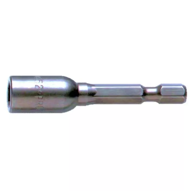H9 Magnetic Nut Setter Bit 45 mm (1.77 inch) Size Hex Shank M8 Thread Size Chrome (Pack of 5)