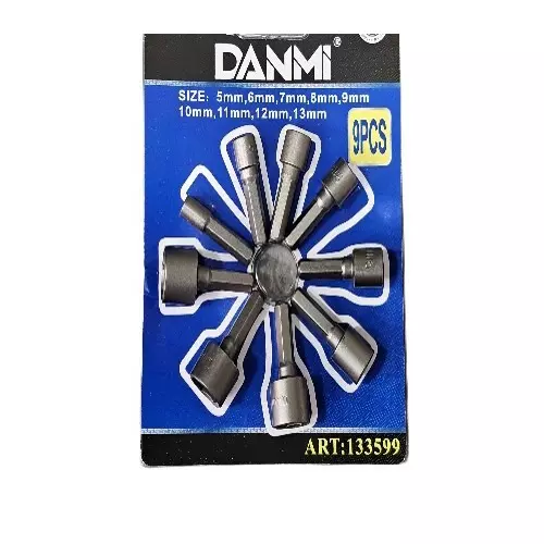 DANMI Nut Setter Set Silver Steel, 133599 (Pack of 9 Pcs)