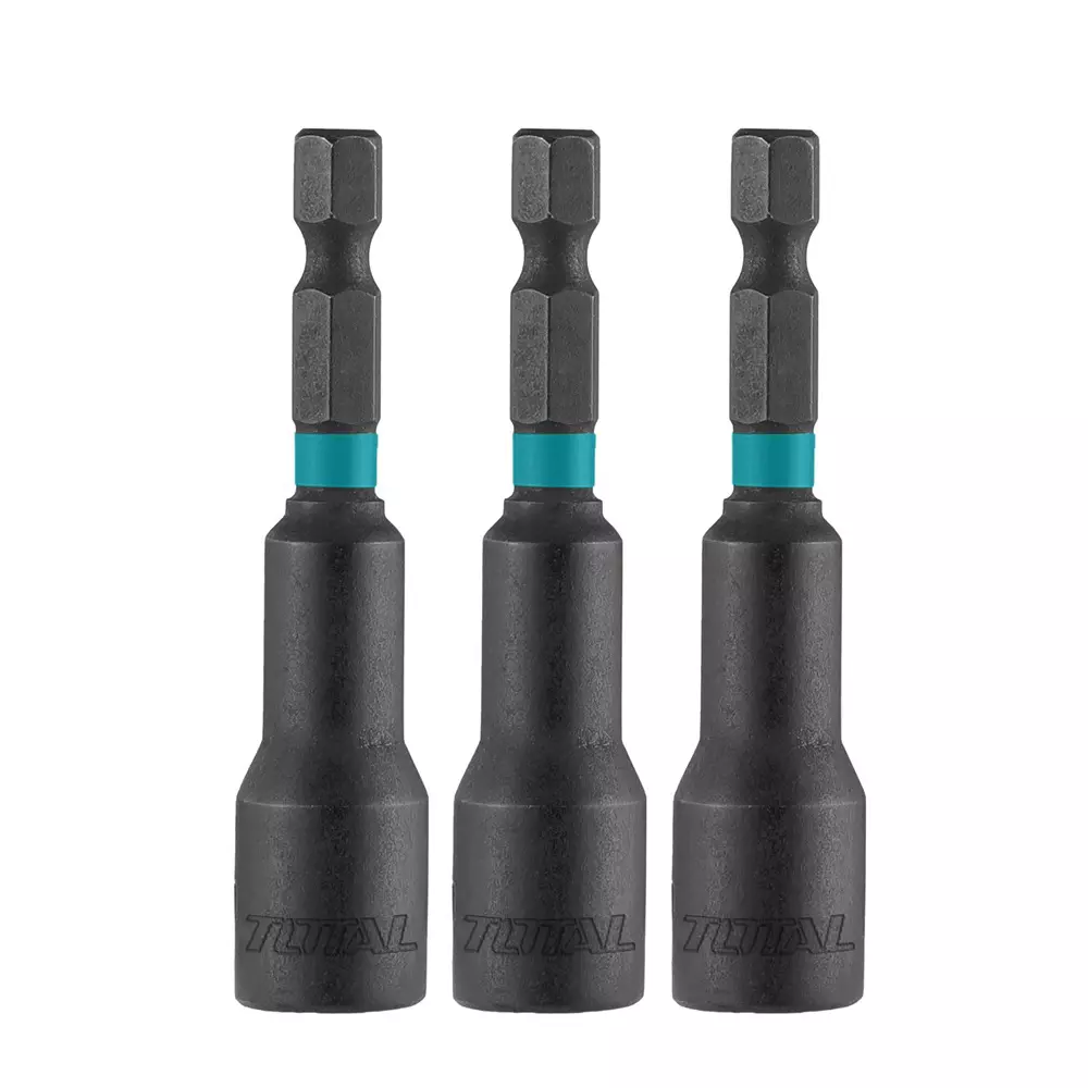 Total Impact Magnetic Nut Set 10, 13, 14 mm Dia. 50BV30 65 mm Length, TAC2703431 (Set of 3 Pcs)