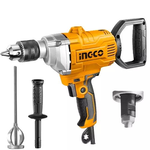 Ingco Mixer 1100 W, 0-680 RPM No Load Speed with Forward and Reverse Function With Accessories, MX11008