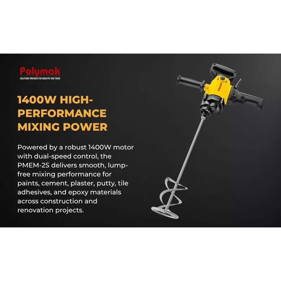polymak-880-w-paint-mixer-with-0-900-rpm-no-load-speed-and-m12-spindle-thread-pm12emdy-with-mixing-rod-helical-paddle