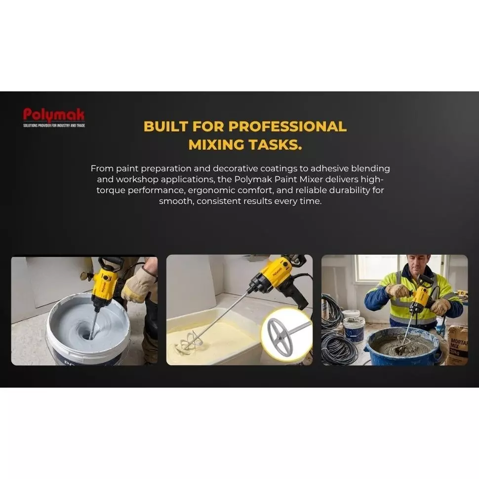 polymak-880-w-paint-mixer-with-0-900-rpm-no-load-speed-and-m12-spindle-thread-pm12emdy-with-mixing-rod-helical-paddle
