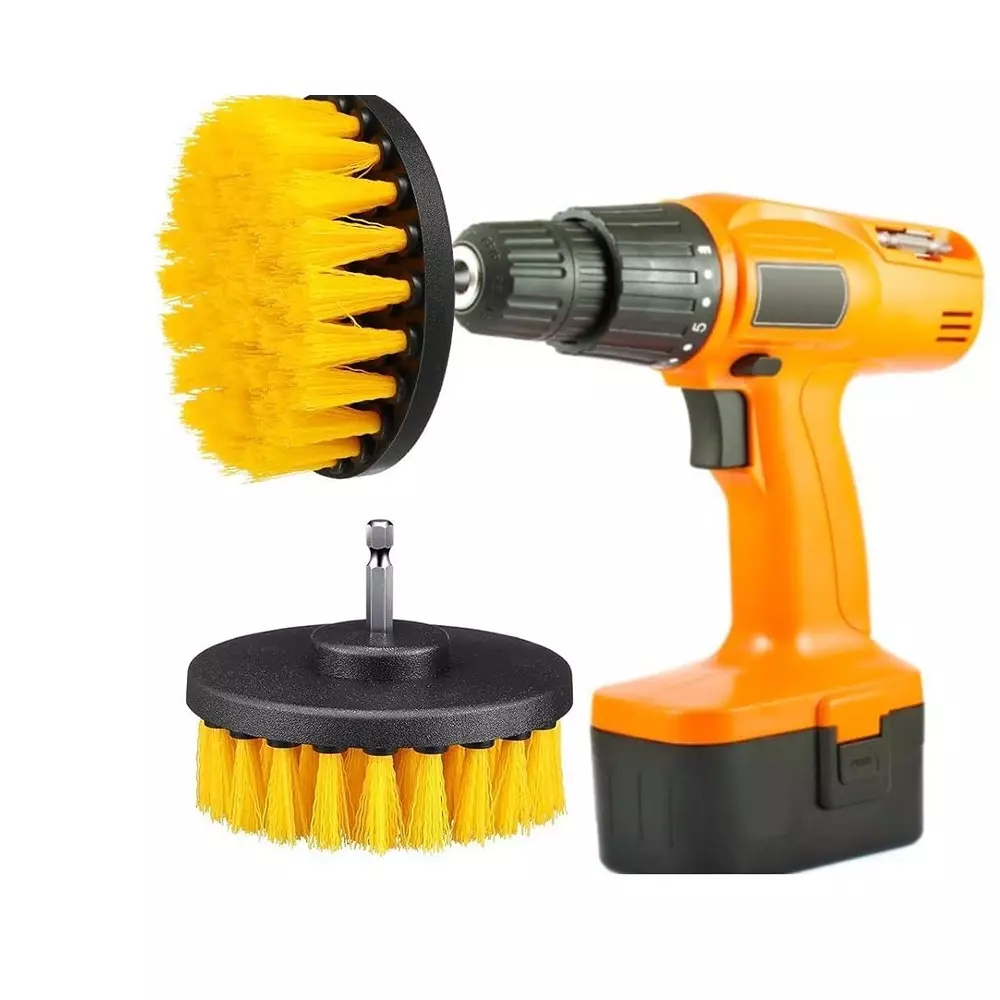 Jawsons Multipurpose Drill Brush Attachment for Cleaning Bathtubs, Sinks, Bathrooms, Kitchens, Grills, Cars, etc | Machine Not Included (Pack of 12)