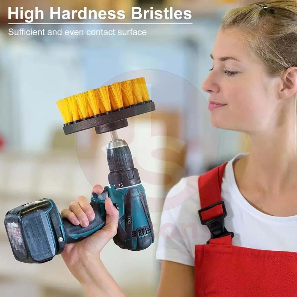 Jawsons Multipurpose Drill Brush Attachment for Cleaning Bathtubs, Sinks, Bathrooms, Kitchens, Grills, Cars, etc | Machine Not Included (Pack of 6)