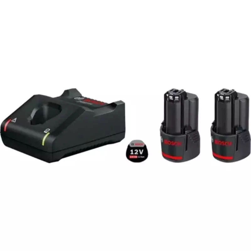 Bosch Professional Cordless Battery and Charger Starter Set, 2 x GBA 12V 2.0AH + GAL 12V-40, 1600A022V3