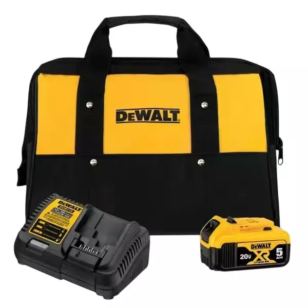 Dewalt 20 V Battery Starter Kit 5 Ah Capacity and 4 A Charger Output, DC205CK