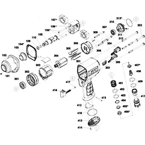 Ktc Muffler B for Impact Wrench, JAP451-419