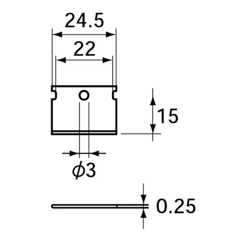 Ktc Scraper Replacement Blade 25 mm Width 0.25 mm Thickness, KZS-2510