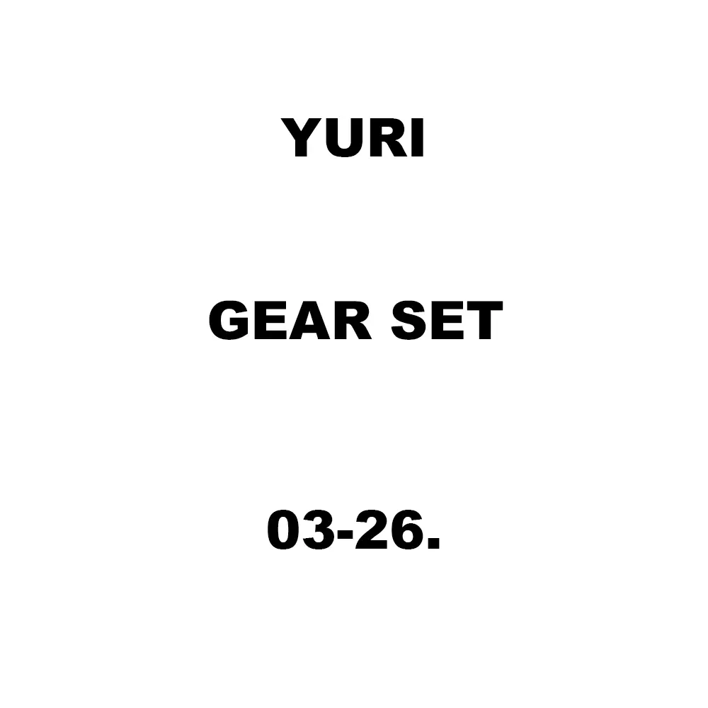 Yuri Gear Set Spare for Marble Cutter 03-26.